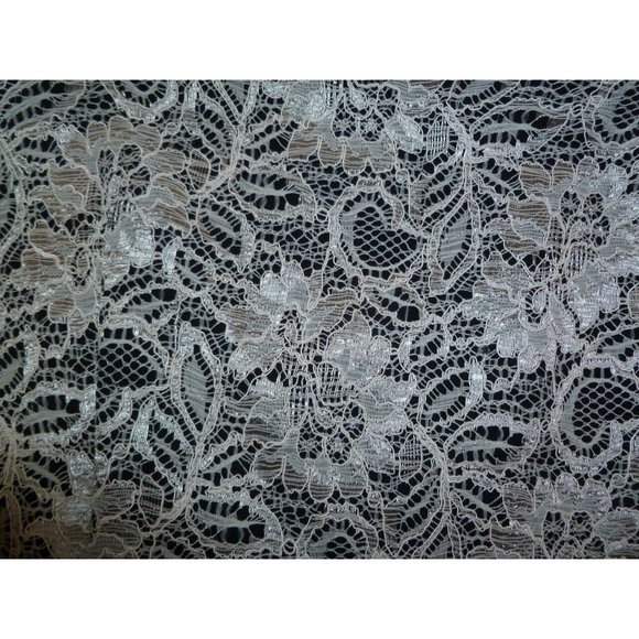 ABS Allen Schwartz NWT One Shoulder Dress Lace Rosette Rose 6 8 10 - Picture 3 of 3